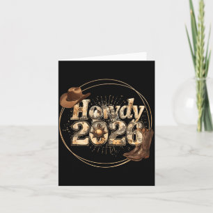 Howdy 2026 New Year Hello 2026 Western New Year Card