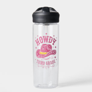 Howdy 3rd Grade Cowboy Cowgirl Back To School Water Bottle