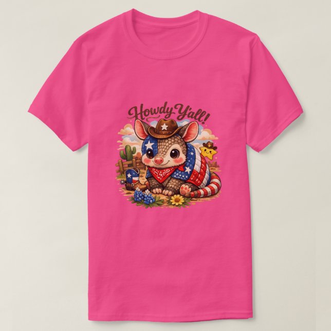 Howdy armadillo  T-Shirt (Design Front)