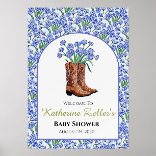 Howdy Baby Bluebonnets Cowboy Western Baby Shower Holder