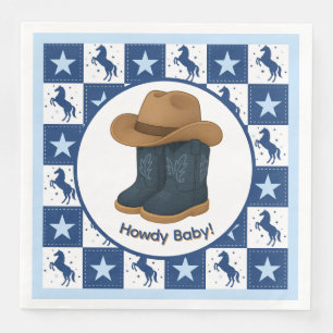 Howdy Baby Boy  Paper Dinner Napkins