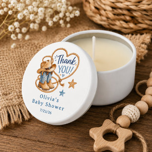 Howdy Baby Cowboy Candle Favor Mini Candle Favors