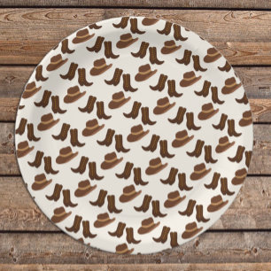 Howdy Baby! Cowboy Western Baby Shower Paper Plates