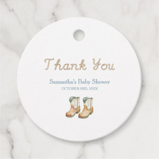 Howdy Baby Little Cowboy Baby Shower Favor Tags