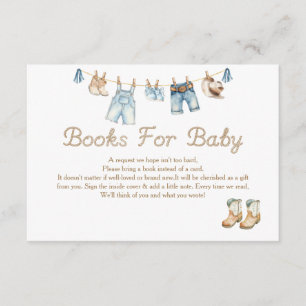 Howdy Baby Little Cowboy Books For Baby Enclosure Card