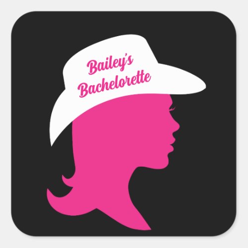Howdy Bachelorette Square Sticker