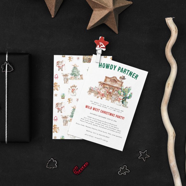 Howdy Christmas | Fun Western Holiday Party Invitation (Creator Uploaded)