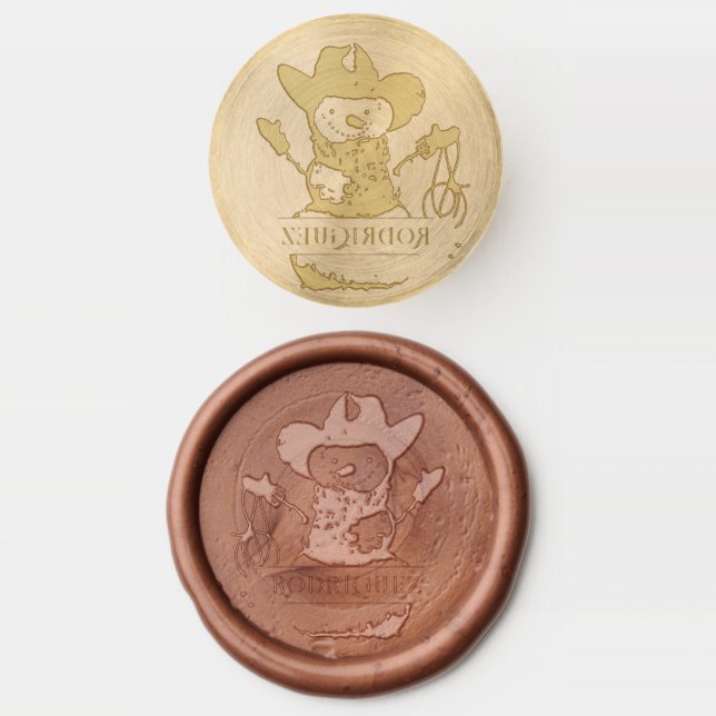 Howdy Christmas | Fun Western Monogram Wax Seal Stamp (Stamped)