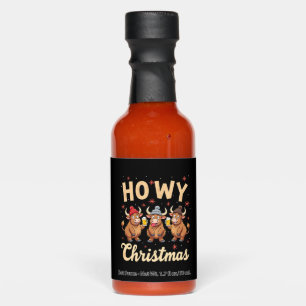 Howdy Christmas Funny Highland Cow Xmas Cows Lover Hot Sauces