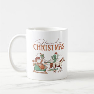 Howdy Christmas Typography, Texas Symbol Graphics Coffee Mug