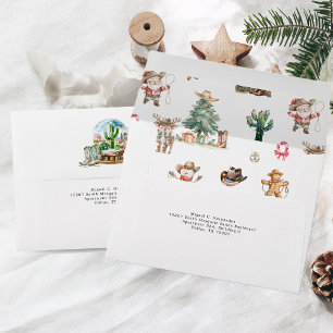 Howdy Christmas Western Personalized Envelope