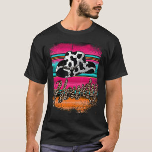 HOWDY Country Southern Western Serape Leopard Cow T-Shirt