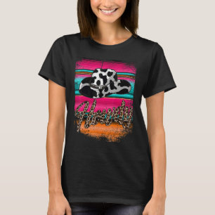 HOWDY  Country Southern Western Serape Leopard Cow T-Shirt