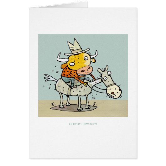Howdy Cow-Boy! Cards (Front)