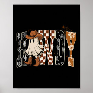 Howdy, Cowboy Ghost, Soky Halloween Funny Gift Tee Poster