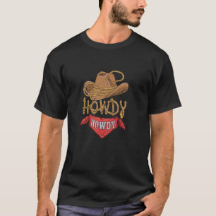 Howdy Cowboy Red Bandana African American Western T-Shirt