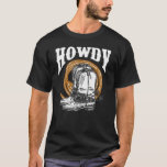 Howdy Cowboy Wild West Lasso Boots Rodeo T-shirt at Zazzle
