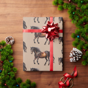 Howdy Cowgirl Cowboy Western Horse  Wrapping Paper