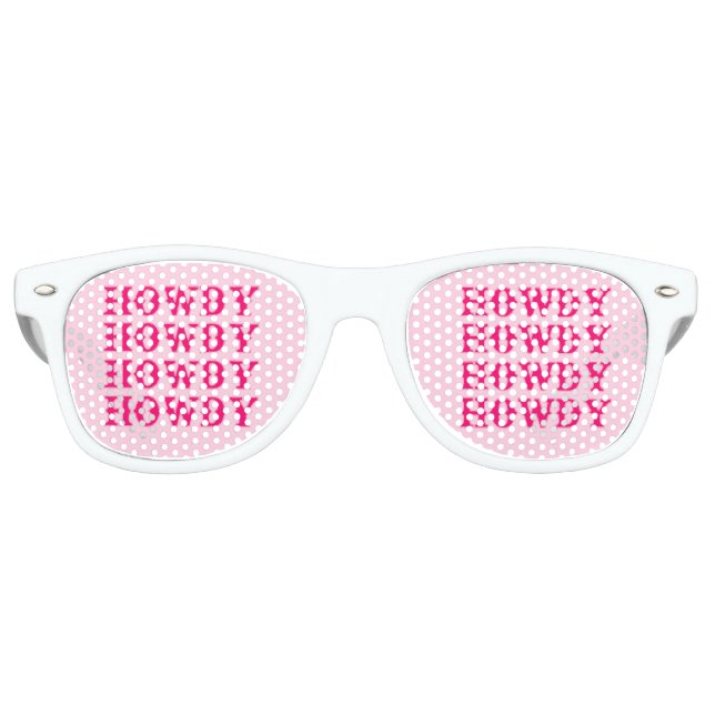 Howdy Cowgirl Disco Last Rodeo Bachelorette Retro Sunglasses (Front)