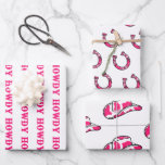 Howdy Cowgirl Disco Last Rodeo Bachelorette Wrapping Paper Sheets<br><div class="desc">A fun cowgirl design with hot pink and light pink detail</div>