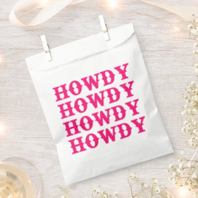 Howdy Cowgirl Disco Last Rodeo Favor Bag (Clipped)