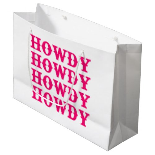 Howdy Cowgirl Disco Last Rodeo Large Gift Bag