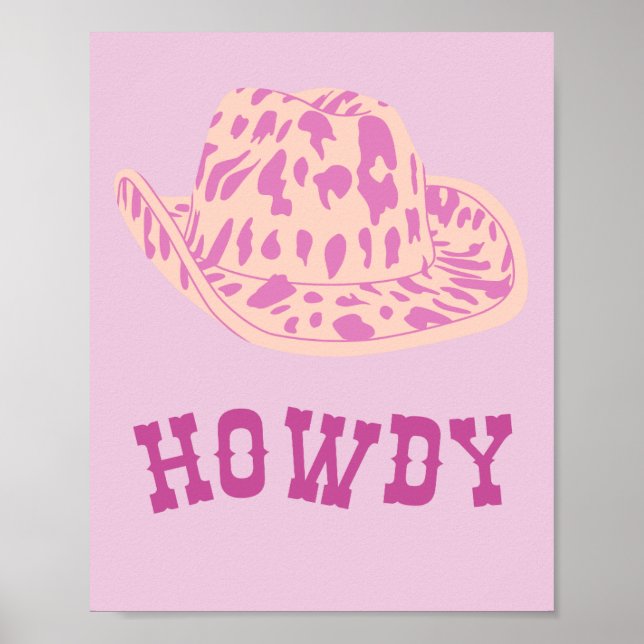 Howdy Cowgirl hat Poster (Front)