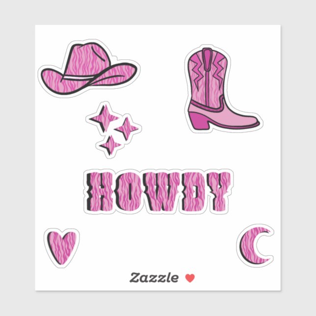 Howdy Cowgirl! Sticker pack  (Sheet)