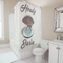 Howdy Darlin Coastal Oyster with Teal Sea Glass