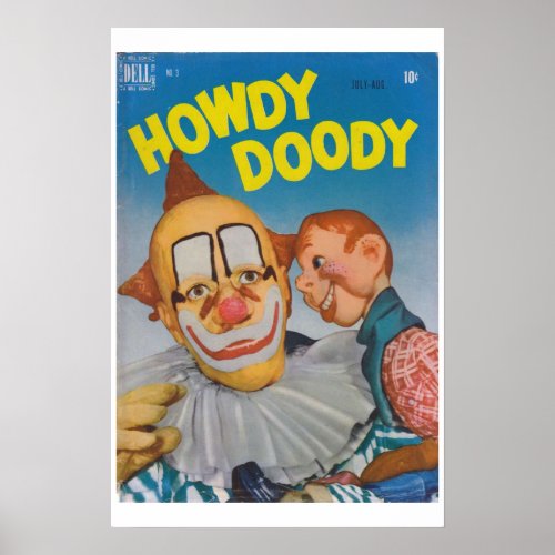 Howdy Doody Vintage Comic Book Cover Poster
