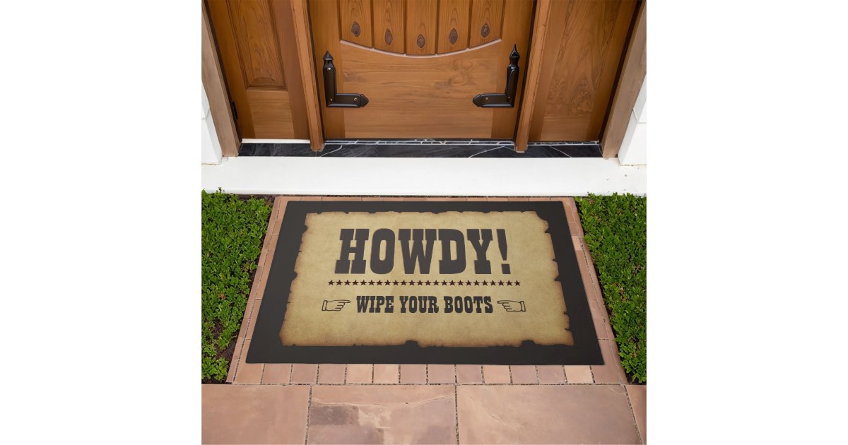 Howdy! Door Mat | Zazzle