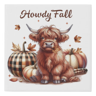 Howdy Fall Faux Print