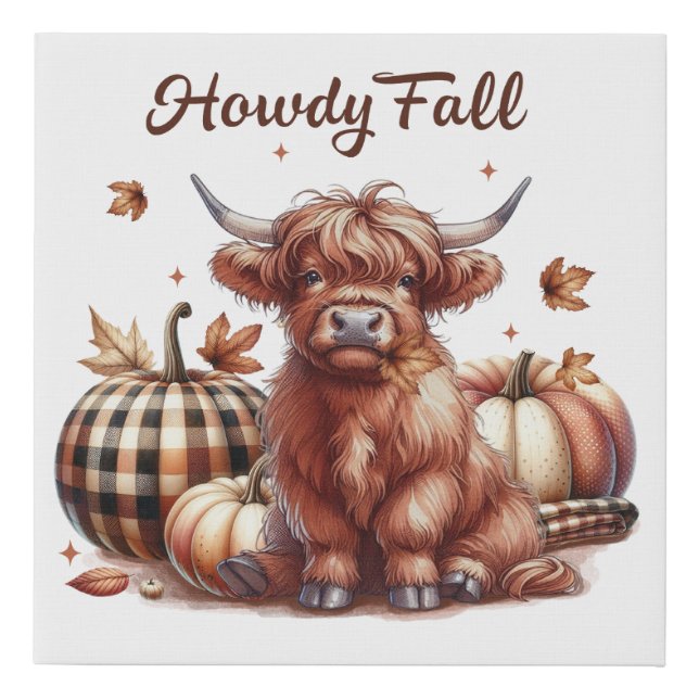 Howdy Fall Faux Print (Front)