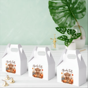 Howdy Fall Highland Cow Happy Thanksgiving Autumn Favor Boxes