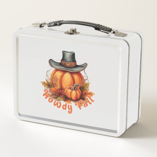Howdy Fall Metal Lunch Box