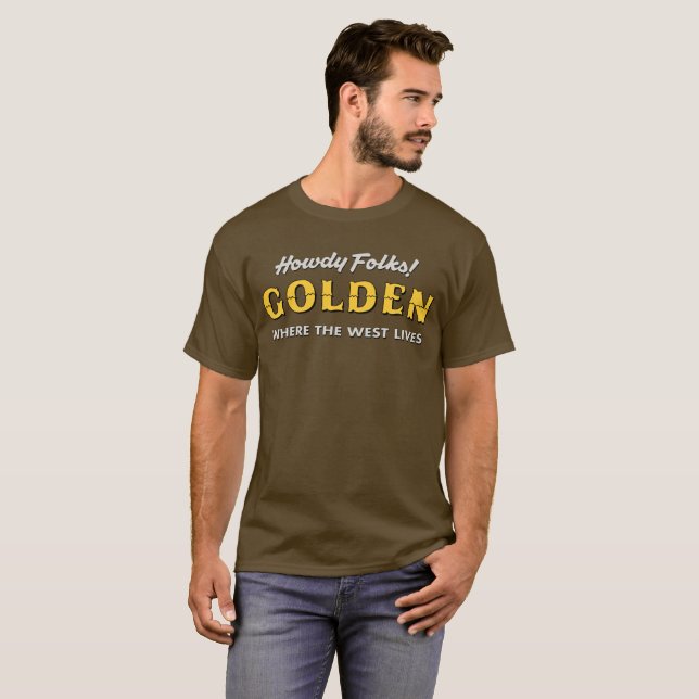 Howdy Folks! Golden T-Shirt (Front Full)