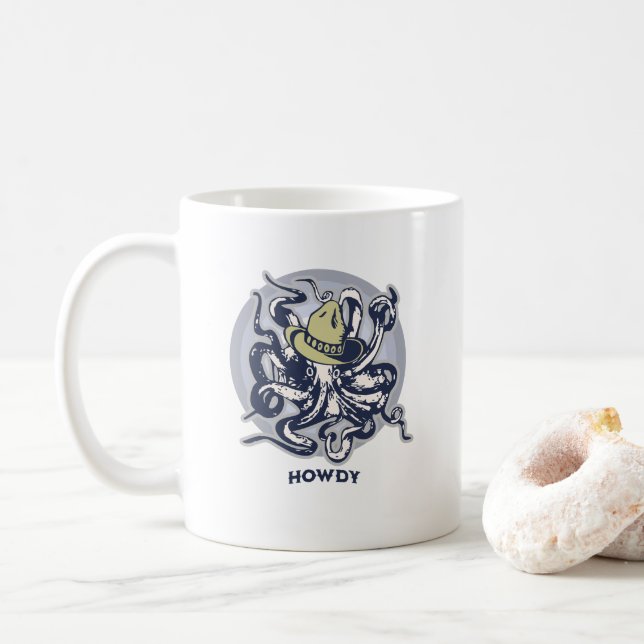 Howdy Friendly Octopus Mug (With Donut)