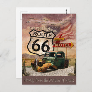 Howdy from the Mother of Roads Postcard