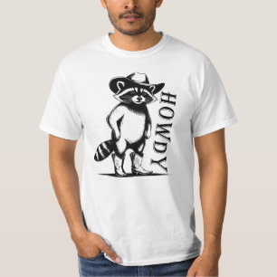 Howdy, Funny Western Raccoon T-Shirt