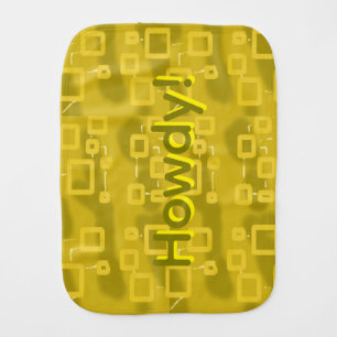 Howdy Geometric Baby Burp Cloth
