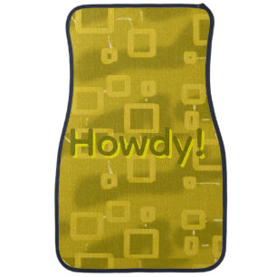 Howdy Geometric  Car Floor Mat