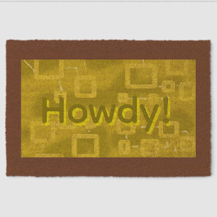 Howdy Geometric Door Mat