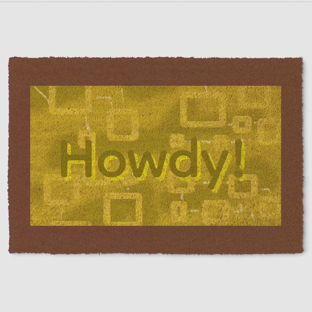 Howdy Geometric Door Mat (Front)