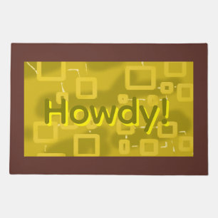 Howdy Geometric Door Mat