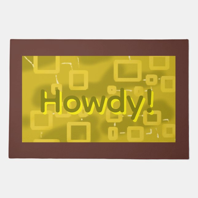 Howdy Geometric Door Mat (Front)