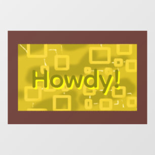 Howdy Geometric Window Cling