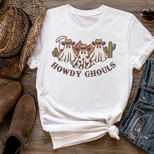 Howdy Ghouls Funny Halloween T_Shirt