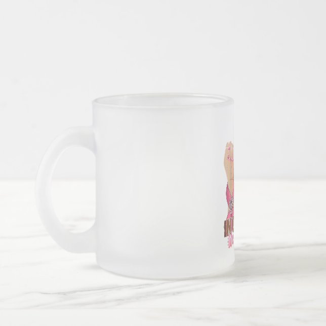 Howdy Ghouls Skeleton Cowboy Western Halloween Frosted Glass Coffee Mug (Left)