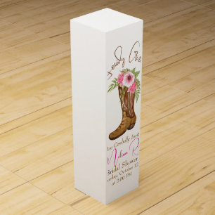 Howdy Girl Cowgirl Boots Bridal Shower Wine Box