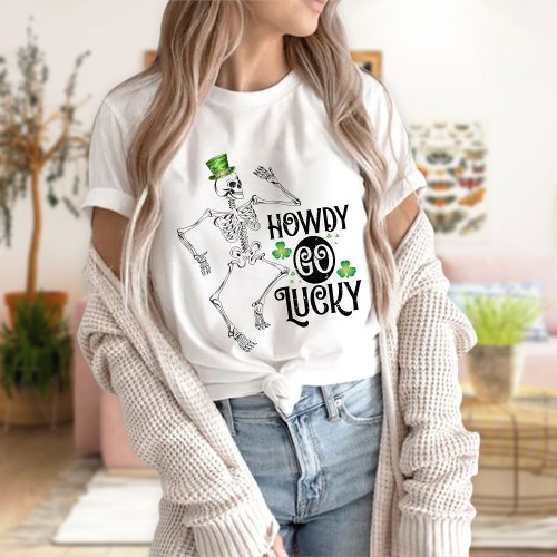 Howdy Go Lucky St Patricks Day T_Shirt